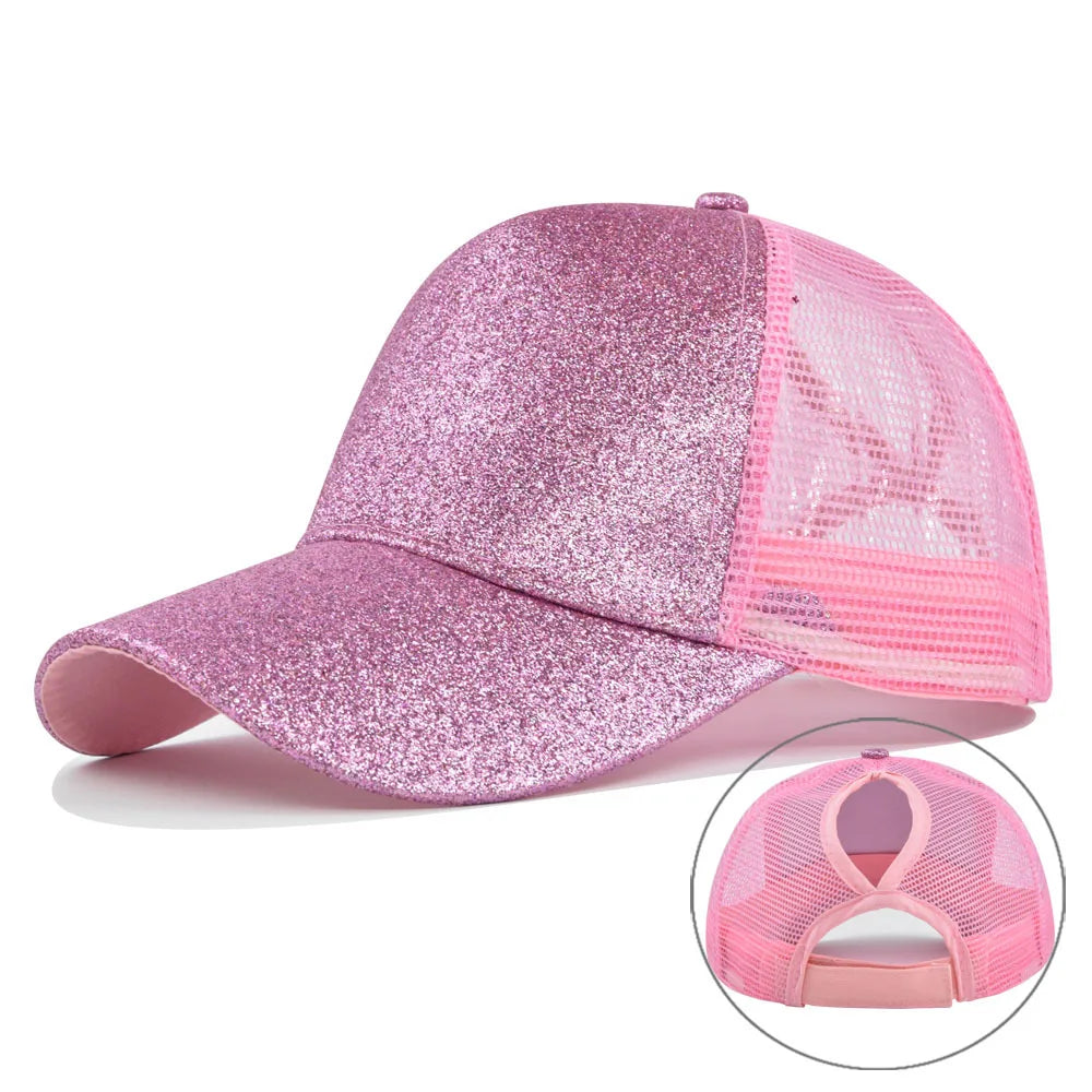 2023 Women Summer Ponytail Baseball Cap Cotton Camouflage Print Mesh Hat Adjustable Sports Golf Hat Girl Outdoor Casual Sun Hat
