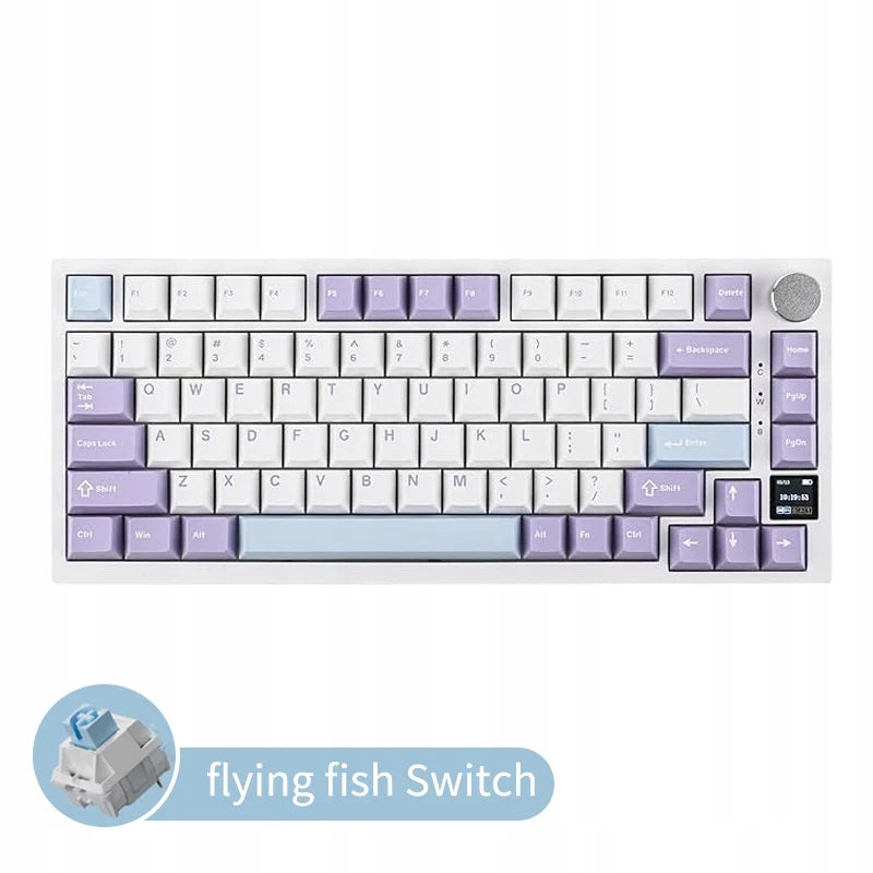 AK820 PRO AJAZZ 0.85TFT Screen Mechanical Keyboard Custom GlF image 3 Modes Hot-Swap