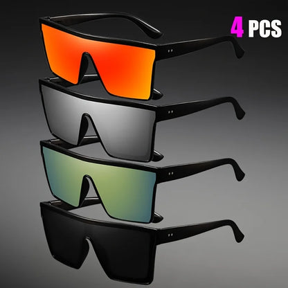 2-4PCS Oversize frame One-piece Goggle Men Woman Sunglasses Interior Accessory Protective Gears Anti Glare Car Driving Glasses