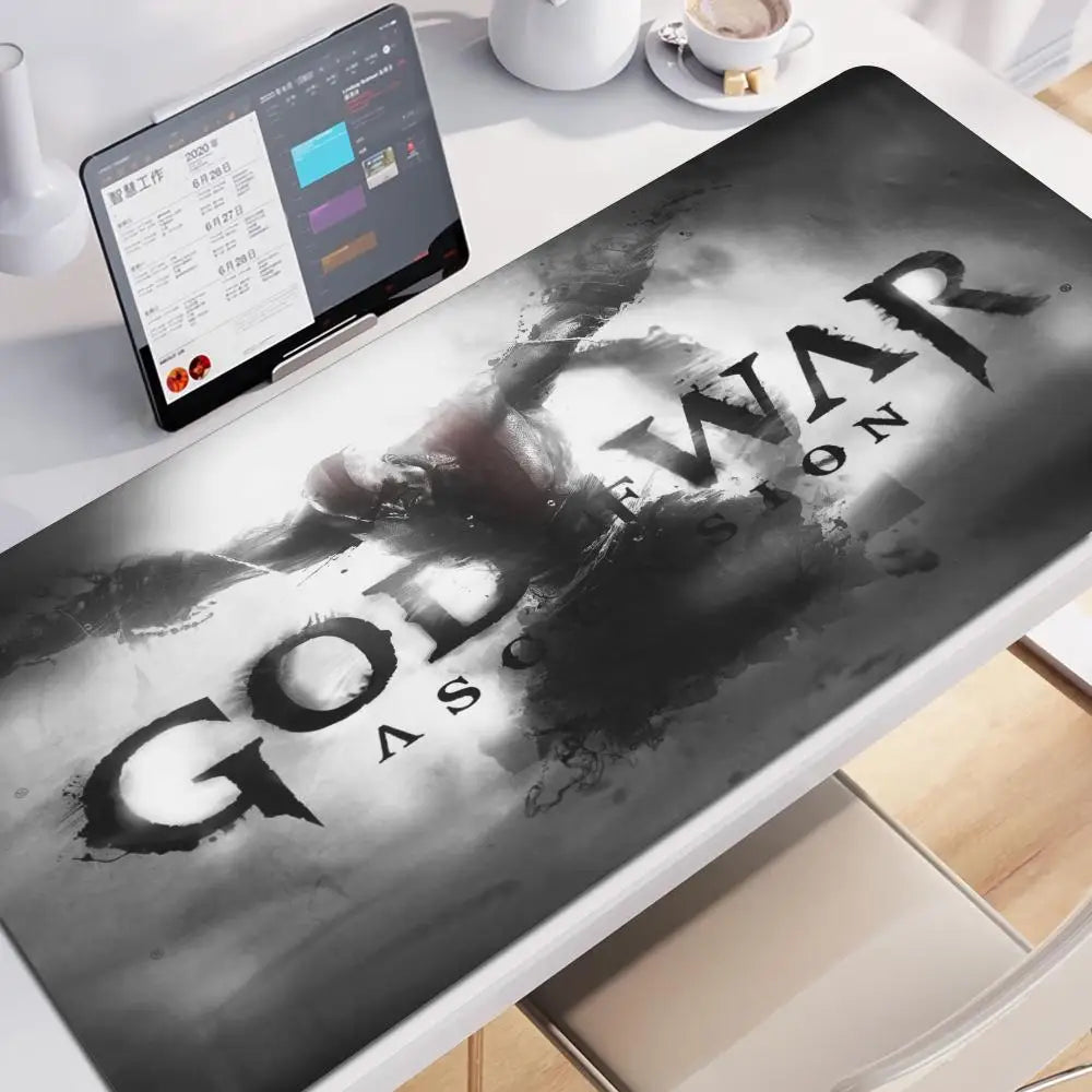 Xxl Mouse Pad God of War Gaming Accessories Keyboard Computer Carpet Game Desk Mat 90x40cm Large Pc Gamer Cabinet Table Mousepad