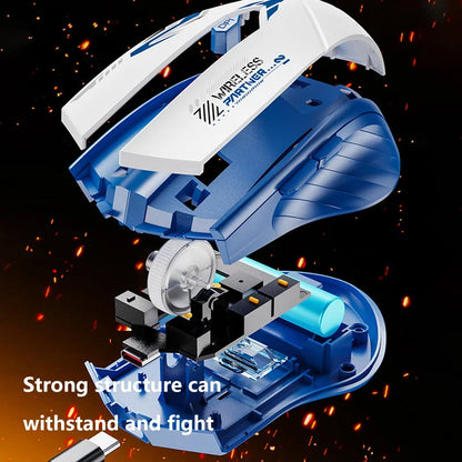 Wireless Gaming Mouse Dual Mode Bluetooth 2.4G Rechargeable Silent Ergonomic Mouse with Adjustable DPI, Type-C Wireless Gaming Mouse for PC, Laptop & Mac