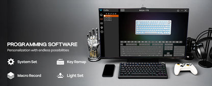 EPOMAKER x AULA F75 Wired Only 75% ANSI US Layout Gasket Hot-Swap Mechanical Keyboard for Mac/WIN/Android with Knob