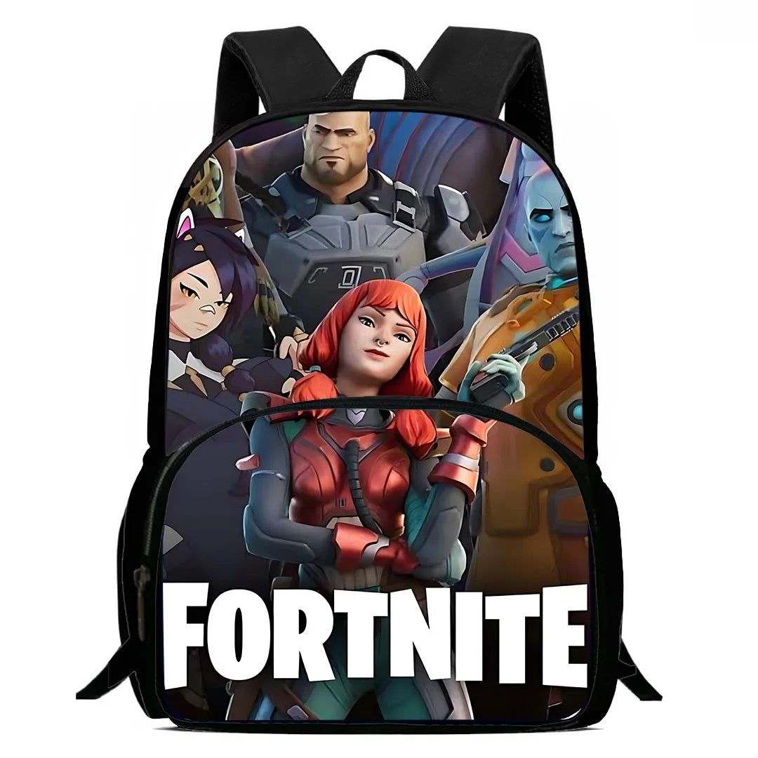 Classic Game Fortnite Kids Backpacks for Boys and Girls, Student Birthday Gift, Child School Bags with Large Capacity, Durable Camping Rucksack