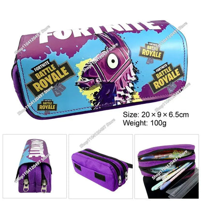 Fortnites Anime Pencil Bag Kawaii PencilCase Large Capacity Waterproof Handheld Cosplay Pencil Pouch Office Stationary Gift Toy