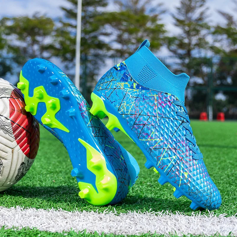 Nouvelles chaussures de football pour hommes, crampons pour terrain extérieur, baskets montantes très vendues pour intérieur, chaussures de football de haute qualité, chaussures de futsal antidérapantes