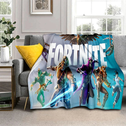 Fortnite Game Flannel Blanket Unisex Soft Warm Throw Blanket for Bedroom Living Room Bed Travel Camping Sofa Decoration Supplie