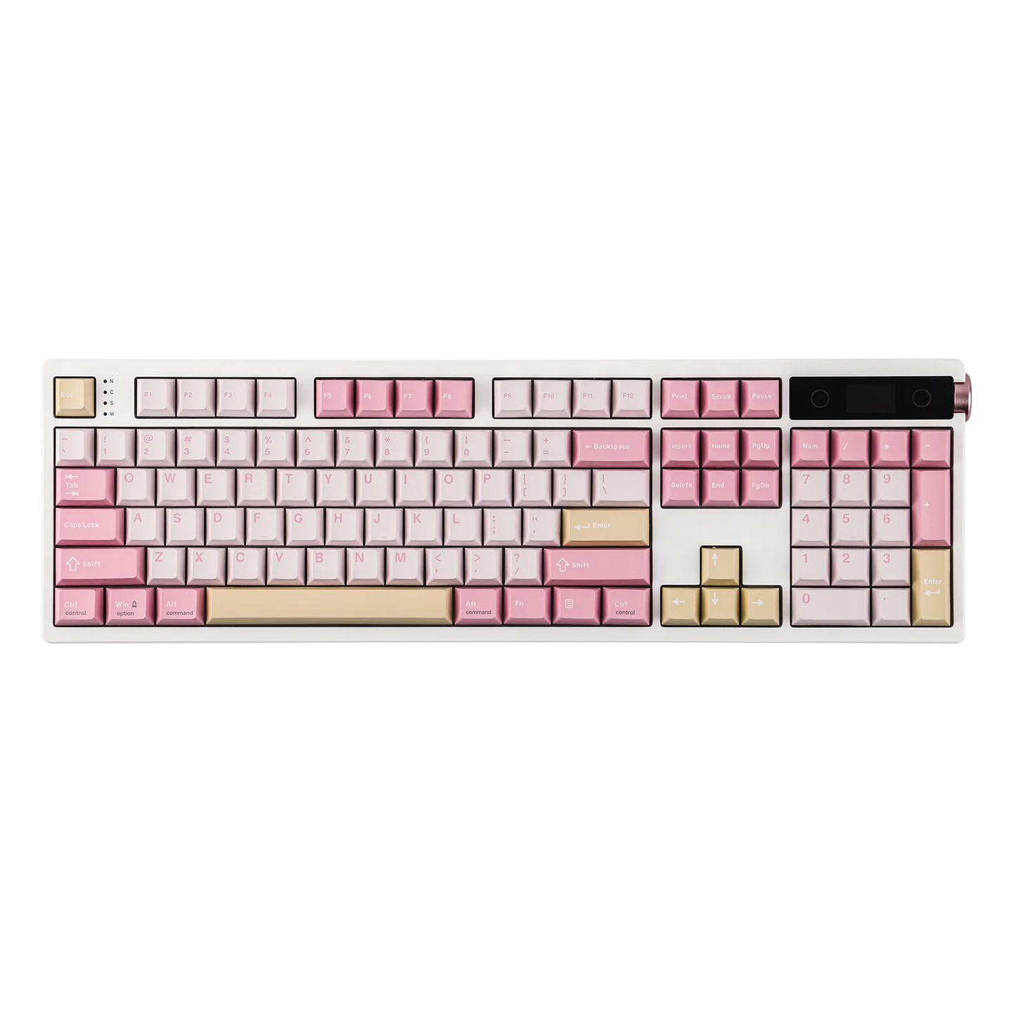 Teclado mecánico EPOMAKER TH108 PRO 100% de tamaño completo, hot-swap, con cable/BT/inalámbrico 2.4Ghz, pantalla y perilla, batería de 10000mAh