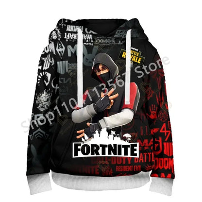 Φούτερ με Κουκούλα Llama Battle Royale F-Fortnited με 3D Εκτύπωση για Άνδρες, Γυναίκες και Παιδιά, Αγόρια και Κορίτσια, Streetwear Πουλόβερ, Πράσινα Τοπ