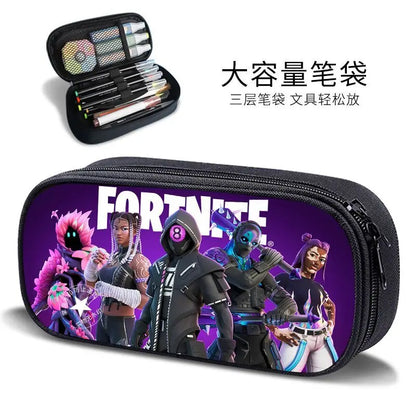 Fortnite new style elementary school student personalized pencil case game peripheral cartoon large capacity stationery bag gift