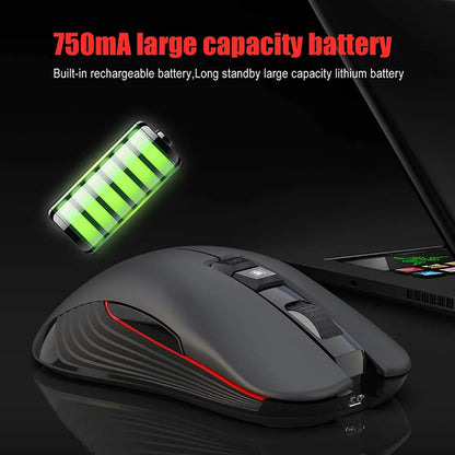 Ασύρματο ποντίκι USB-C 2.4G, επαναφορτιζόμενο gaming ποντίκι 3600DPI με 7 κουμπιά, αθόρυβο ποντίκι Type-C για Macbook, laptop, PC, παιχνίδια και υπολογιστή