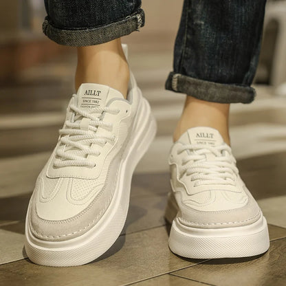 2025 Korean Edition Fashion Men's Casual Shoes Urban Design Slim Fit Low Top Sneakers Breathable Mesh for Streetwear 39-44