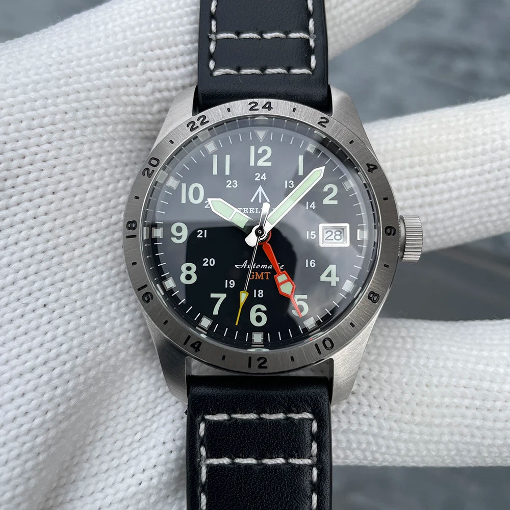 Reloj de pulsera mecánico STEELFLIER Official SF792 GMT con movimiento NH34, luminiscencia Super BGW9 C3, impermeable 200M, reloj de buceo de lujo para hombre