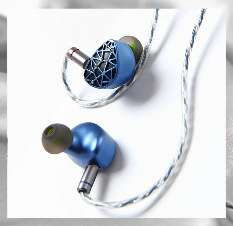 Sound Rhyme SR10 In-Ear HiFi Earphones 2DD+4BA+4PB High Quality Hifi Coil Iron 0.78mm 2Pin 2.5+3.5+4.4mm Plug Music Earphone