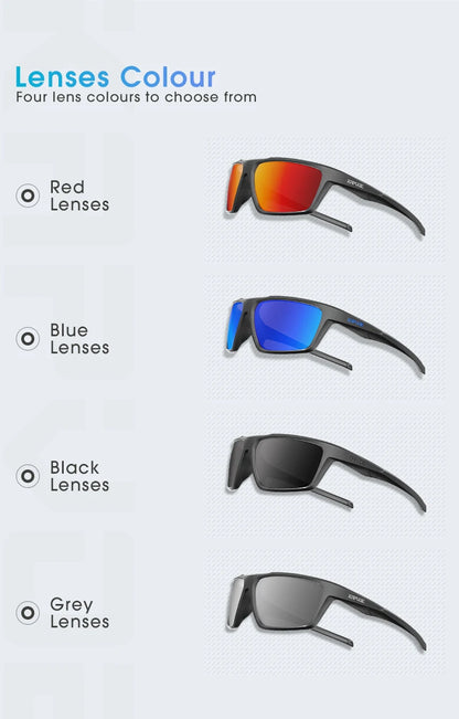 Kapvoe Men Fashion Polarized Sunglasses Cycling Glasses UV400 Eyewear for Men Women Driving Climbing Outdoor Sports Sunglasses