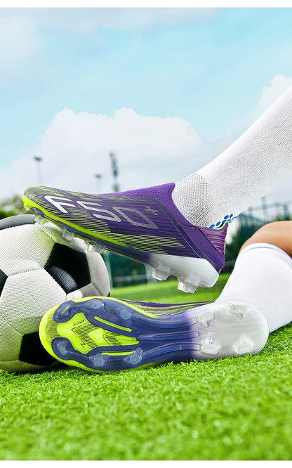Pánske tenisky s kopačkami na trávu – Vysoko kvalitná futbalová obuv na futsal a futbal – Protisklzová obuv do haly – Najpredávanejšia vysoká obuv na vonkajšie nosenie