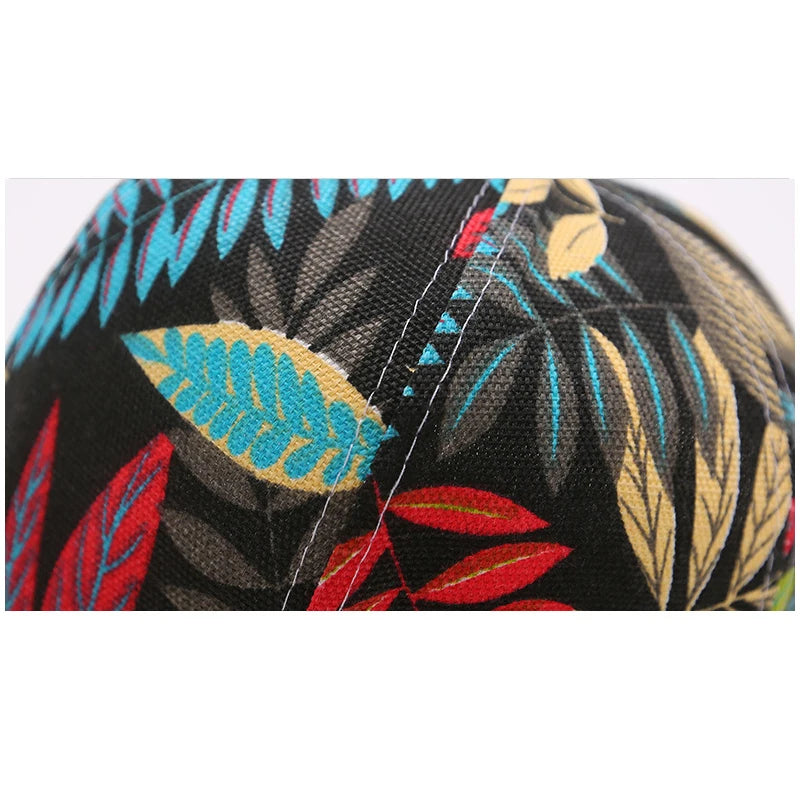 New Spring and Summer Unisex Fashion Korean Style Leaf Pattern Baseball Cap Peaked Caps