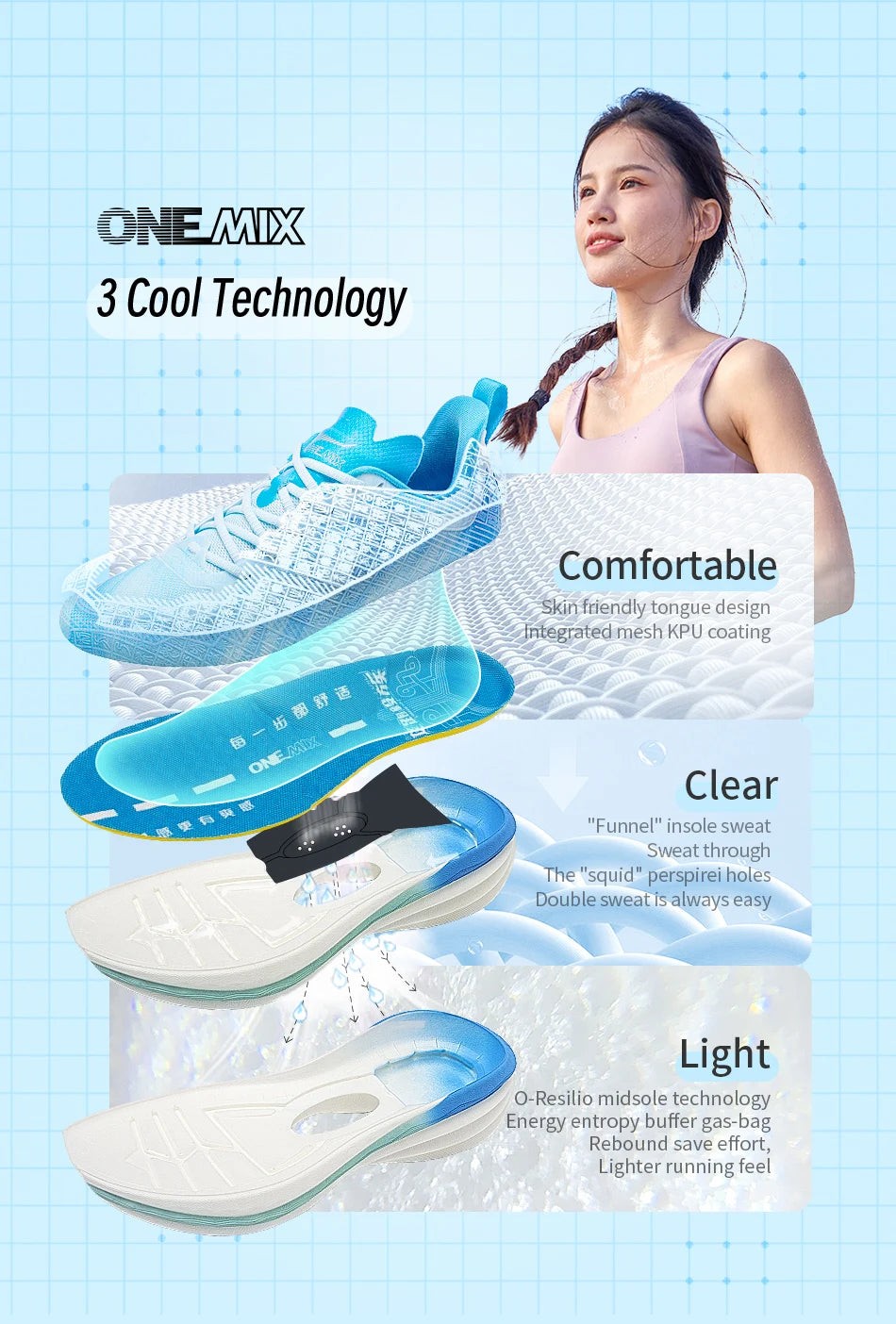 ONEMIX 2025 Scarpe sportive cinesi nuove ammortizzanti da uomo, scarpe da running antiscivolo, traspiranti e leggere per outdoor, sneaker da donna