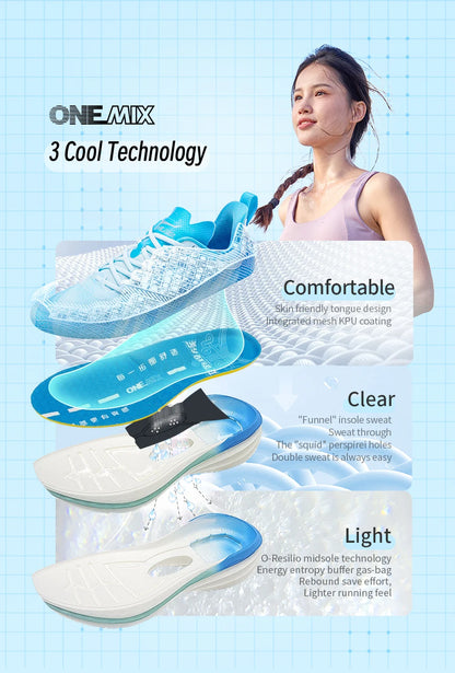 ONEMIX 2025 Scarpe sportive cinesi nuove ammortizzanti da uomo, scarpe da running antiscivolo, traspiranti e leggere per outdoor, sneaker da donna