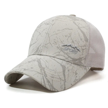 New Summer Men's Sun Hat, Outdoor Sports Visor, Mesh Back Baseball Cap, Breathable Casual Fishing & Trucker Hat