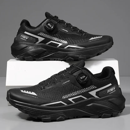 Spring & Summer Men's Running Shoes  Outdoor Hiking,Wear-Resistant Trail Shoes with BOA Closure,Breathable Sports & Casual Style