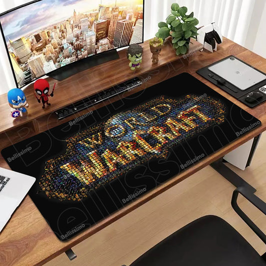 World Of Warcraft 90x40 grote gamingmuismat, game-bureaupad, speelmat voor Csgo, natuurlijk rubberen mat, grote gamer-XXL computermuismat