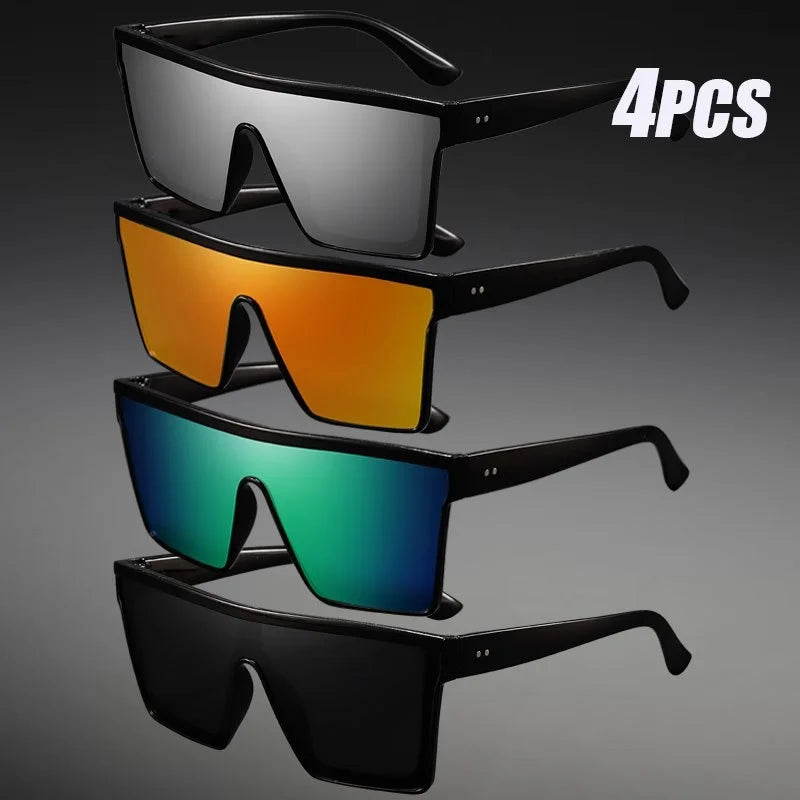 2-4PCS Oversize frame One-piece Goggle Men Woman Sunglasses Interior Accessory Protective Gears Anti Glare Car Driving Glasses