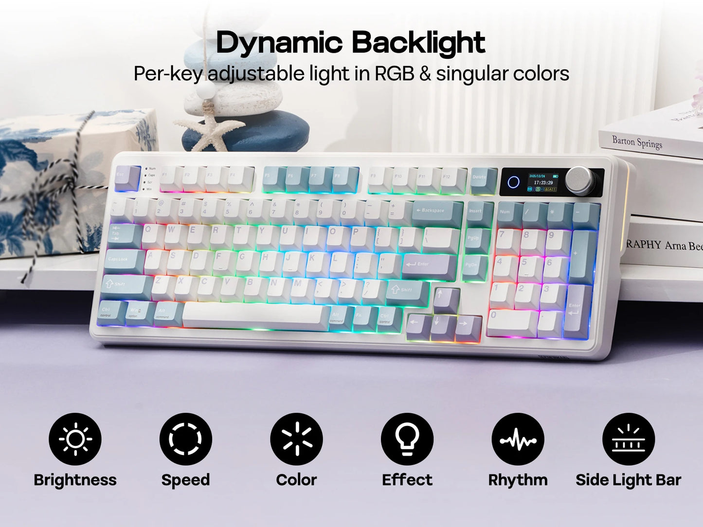 EPOMAKER TH99 PRO 96% ANSI US Layout Hot-Swap Wired/Bluetooth/2.4Ghz Wireless Mechanical Keyboard with 10000mAh for PC/Mac