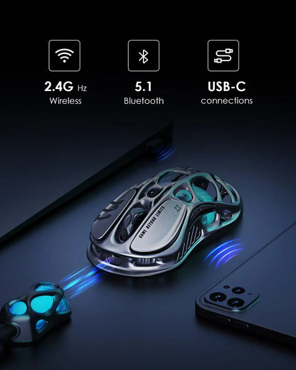 GravaStar Mercury M1 Pro Wireless Gaming Mouse  26000DPI Wired / 2.4GHz / Bluetooth GLOWSYNC RGB