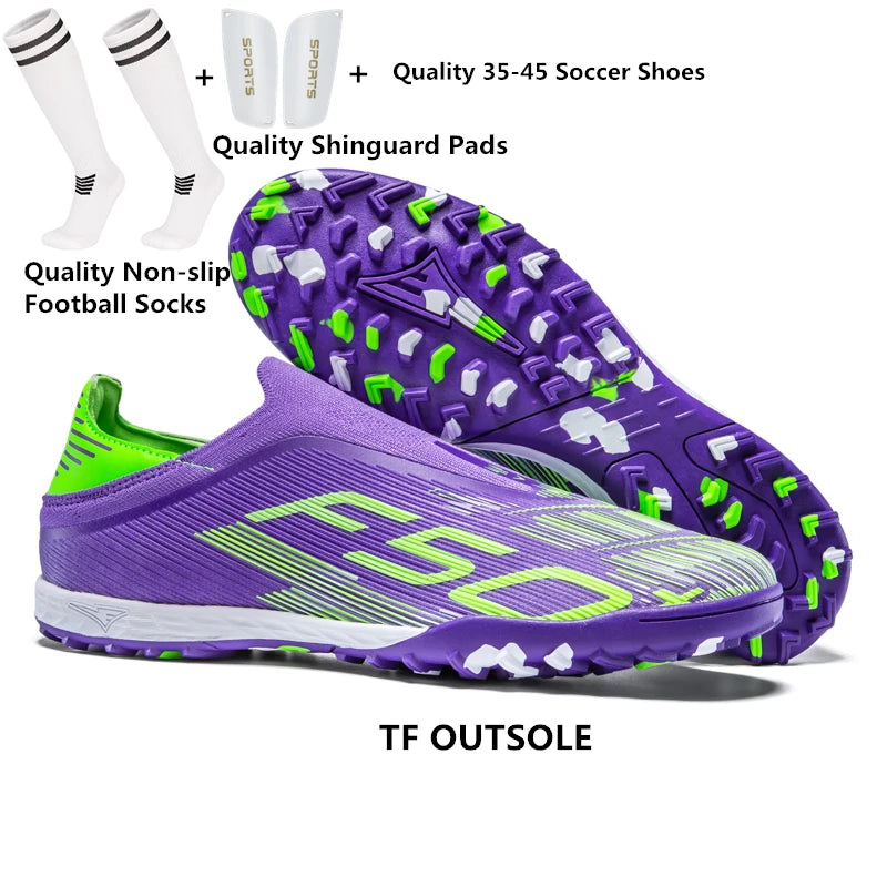 Pointure 35-45 Chaussures de football FG/TF pour hommes, futsal, professionnelles, unisexes, pour garçons, chaussures de football, baskets