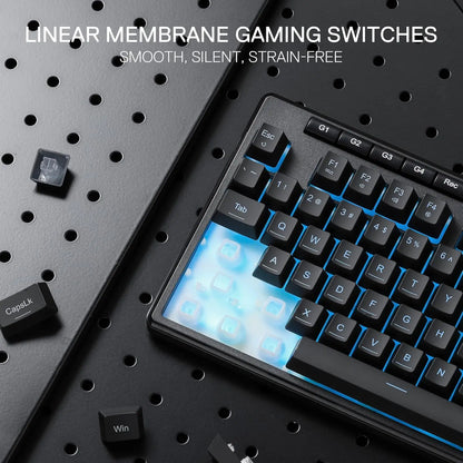 Redragon K516 Shiva TKL Wired RGB Gaming Keyboard, 87-Key Mechanical Feel Membrane Keyboard with RGB Backlit, Programmable Macro Keys & Anti-Ghosting