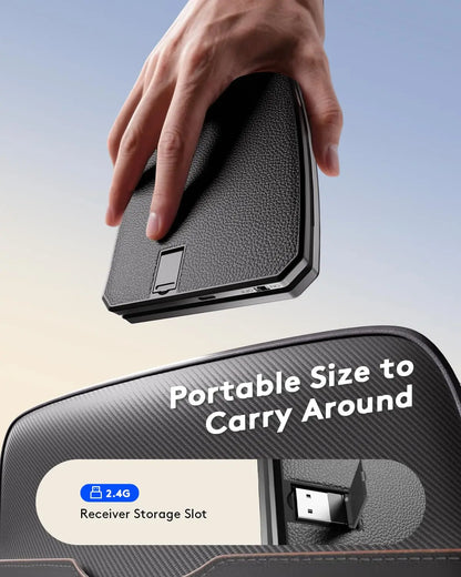 Teclado Bluetooth ergonómico plegable, teclado compacto dividido portátil para viajes de negocios, teclado inalámbrico plegable recargable