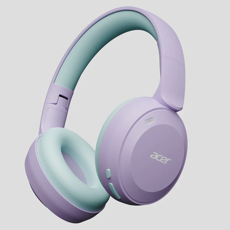 Acer Kids – écouteurs Bluetooth 6.0, limiteur de volume 85/94dB, écouteurs supra-auriculaires sans fil pliables pour IPad, temps de lecture de 60 heures pour les voyages