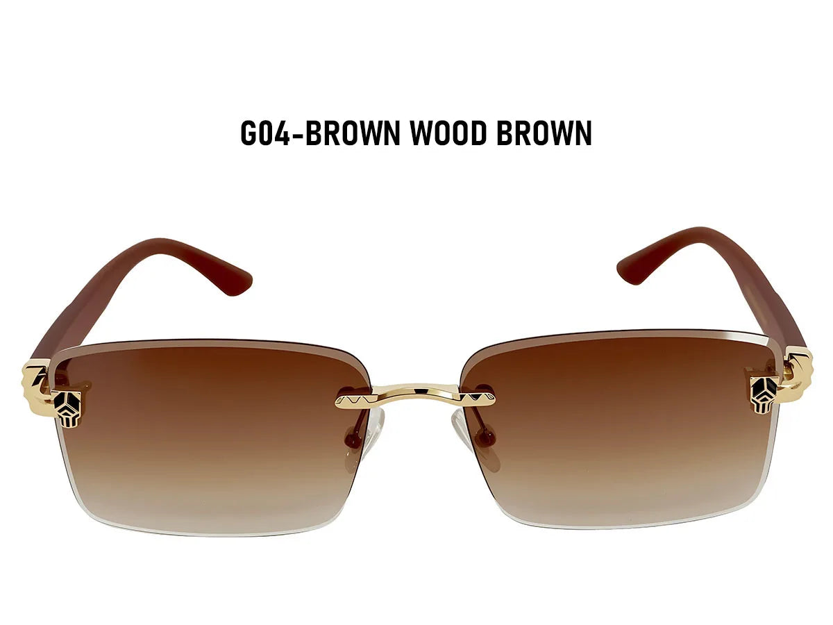 Square Sunglasses Women Luxe 2026 Rimless Sunglass Men Wooden Fashion Glasses Vintage Dropshipping Gafas De Sol Hombre Zonnebril