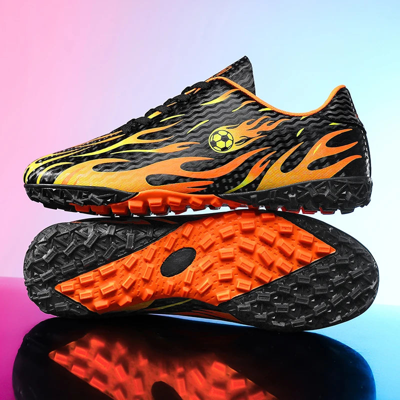 Chaussures de football pour enfants TF Turf, bottes de football respirantes, légères, antidérapantes, pour garçons et filles, chaussures de football pour entraînement en extérieur.