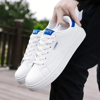 Men's Casual Skateboarding Shoes White Shoes Outdoors Leisure Sneakers Breathable Walking Shoes Flat Shoes Chaussure Homme 39-48