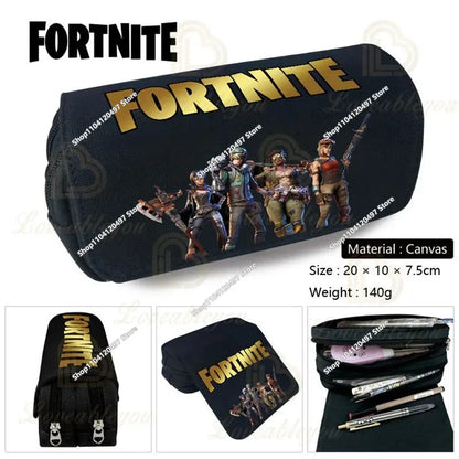 New Fortnite Pencil Case Cartoon Figure Printed Pencil Bags Cute Pencil Cases Boys School Supplies Children Birthday Gifts