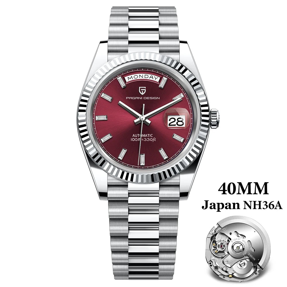 PAGANI DESIGN 2026 New DD40 NH36A Men's Watches Luxury Automatic Mechanical Watch For Men AR Sapphire Glass Date Wrist watch Men