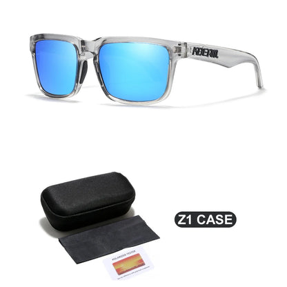 Kdeam 2026 High Quality Polarized Sunglasses for Men Transparent Gray Frame Fashion Unisex Outdoor Luxury Eyeglasses For Couple
