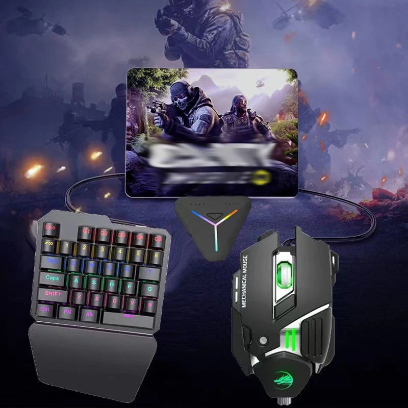 1pc RGB Gaming Keyboard Single Hand Mini USB Ultra-slim Wired 35-Keys OneHandedly Backlight Keyboard For Computer PC Laptop
