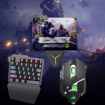 1pc RGB Gaming Keyboard Single Hand Mini USB Ultra-slim Wired 35-Keys OneHandedly Backlight Keyboard For Computer PC Laptop