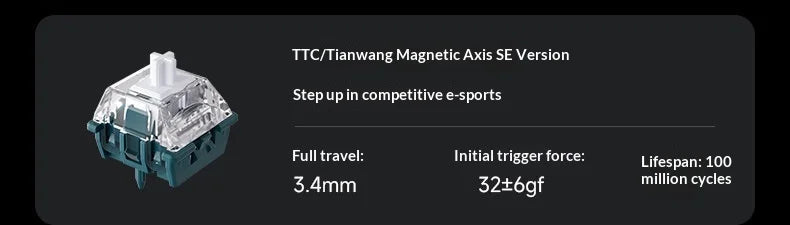 MCHOSE Ace 68 Hall Effect Magnetic Switch Gaming Keyboard Topographic Keycaps Customized TTC Uranus Magnetic Switch eSports