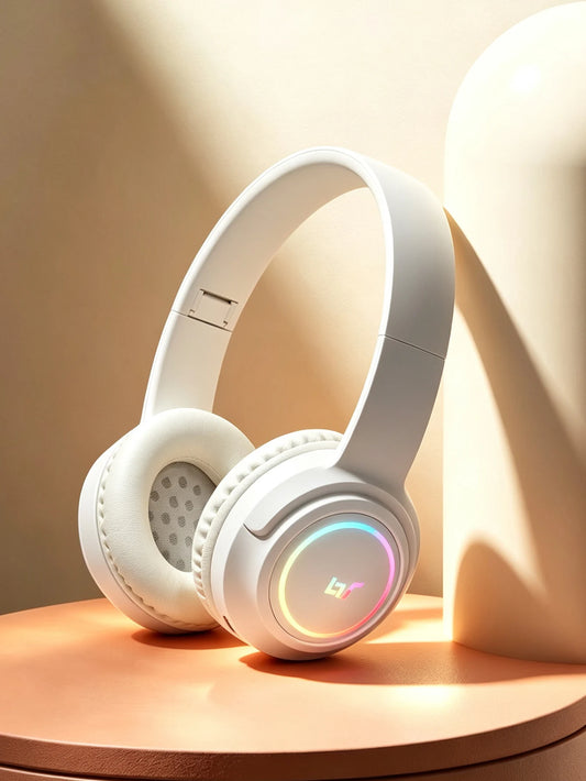 Casque Bluetooth circumaural, casque sans fil avec réduction de bruit ENC, son stéréo Hi-Fi, longue autonomie pour le jeu et l'utilisation quotidienne.