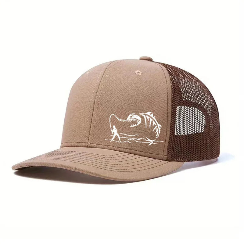 1PC New Fashion Richardson Micro Curved Trucker Cap Fishing PrintedSummer Mesh Breathable Baseball Caps Outdoor Gorras Hombre