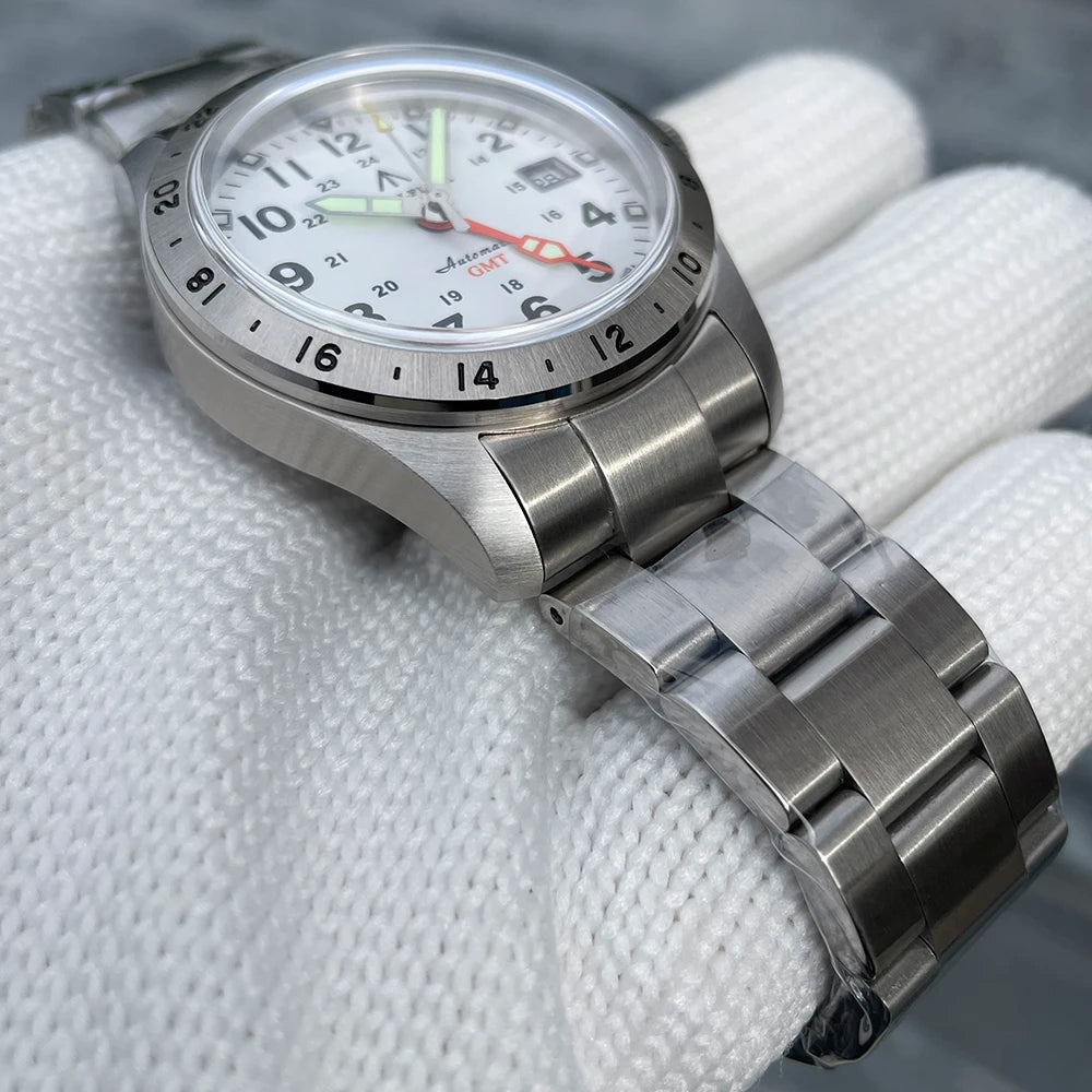 Reloj de pulsera mecánico STEELFLIER Official SF792 GMT con movimiento NH34, luminiscencia Super BGW9 C3, impermeable 200M, reloj de buceo de lujo para hombre