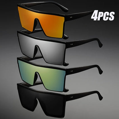 2-4PCS Oversize frame One-piece Goggle Men Woman Sunglasses Interior Accessory Protective Gears Anti Glare Car Driving Glasses