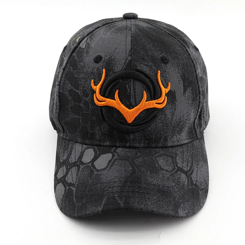 Antler Element Camouflage Baseball Cap, With Embroidery, Unlock New Experience of Outdoor Trendy Outfit