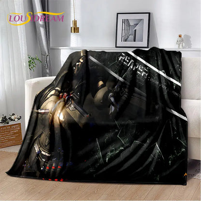 Overwatch Game Gamer D.Va Reaper Soft Plush Blanket, Flannel Blanket Throw Blanket for Living Room Bedroom Bed Sofa Picnic Kid 3D