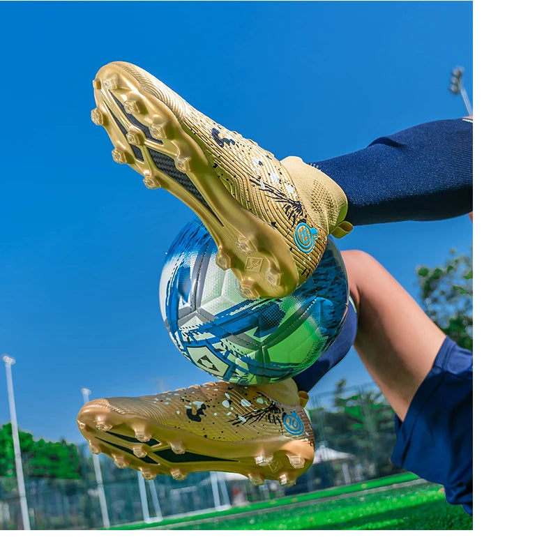 Nouvelles chaussures de football professionnelles pour hommes, chaussures de football antidérapantes, unisexes, respirantes, chaussures de futsal, nouvelles chaussures à crampons, livraison directe, ultralégères