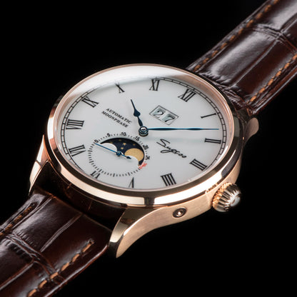 Sugess Watch Tianjin ST25 Automatic Mechanical Movement Real Moonphase Men Watches Luxury Wristwatch Retro Reloj Hombre Sapphire