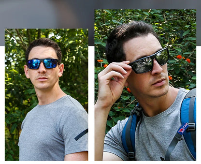 Kapvoe Men Fashion Polarized Sunglasses Cycling Glasses UV400 Eyewear for Men Women Driving Climbing Outdoor Sports Sunglasses